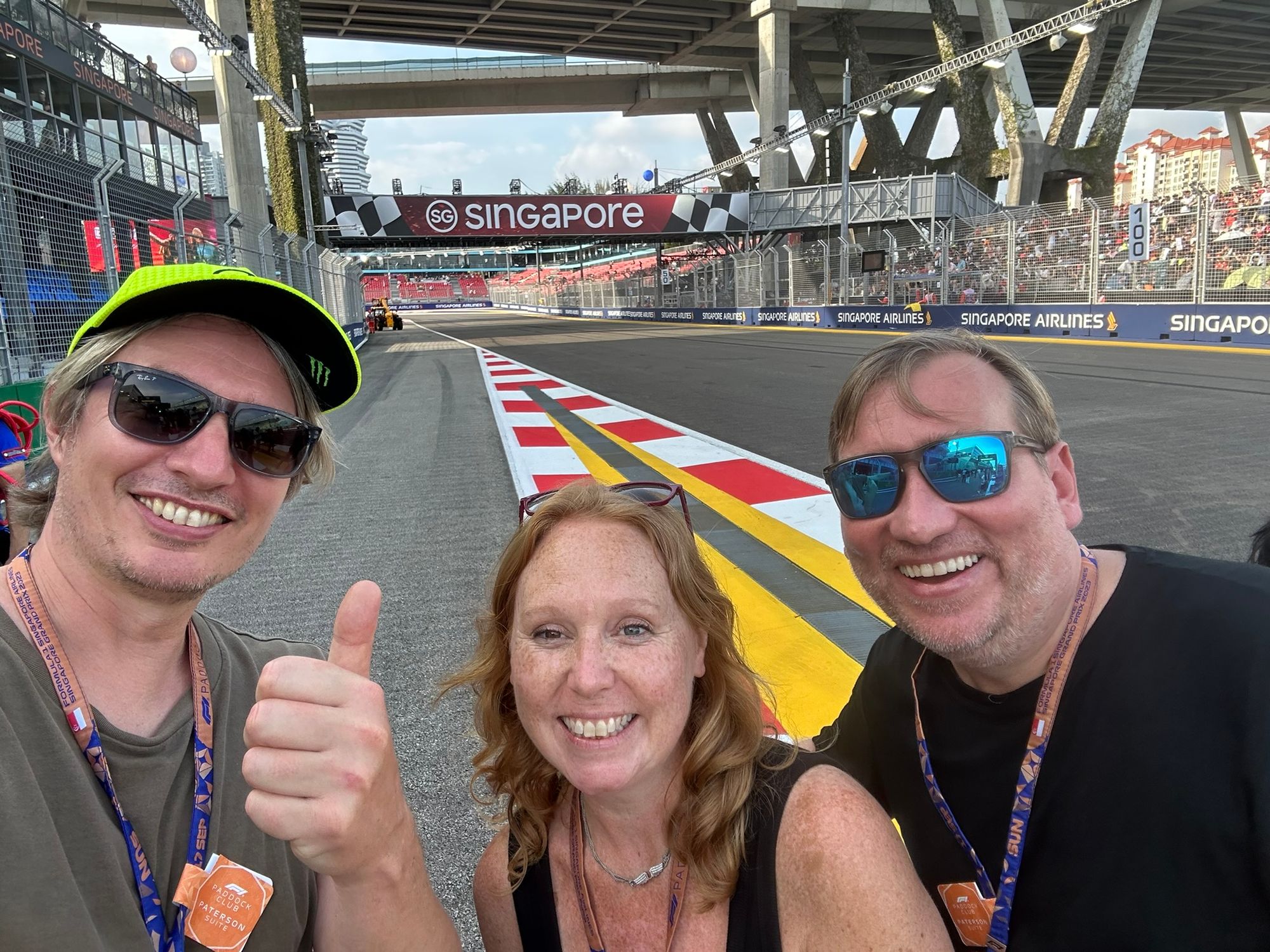 Crazy Fan Walks Onto Track During Singapore Grand Prix